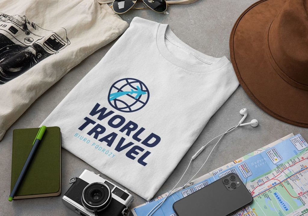 Koszulki reklamowe z logo dla biura podróży
