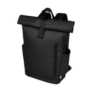 Byron plecak na laptopa 15,6 cala z tworzywa RPET z certyfikatem GRS z zawijanym zamknięciem, 18 l