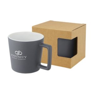 Kubek ceramiczny Cali o pojemności 370 ml z nadrukiem