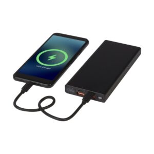 Hybrid aluminiowy powerbank o pojemności 10 000 mAh i mocy 22