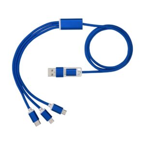 Kabel do ładowania 5 w 1 z podwójnym wejściem Versatile