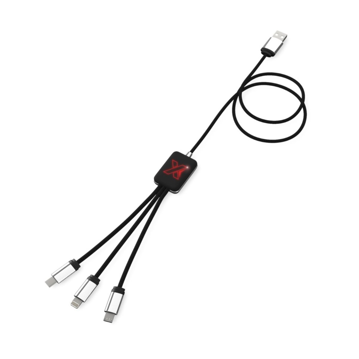 Kabel z podświetlonym logo 3w1 - SCX.design C17
