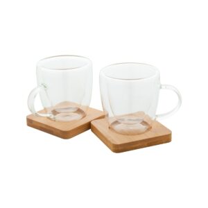 Mocaboo - szklany zestaw do espresso / filiżanki
