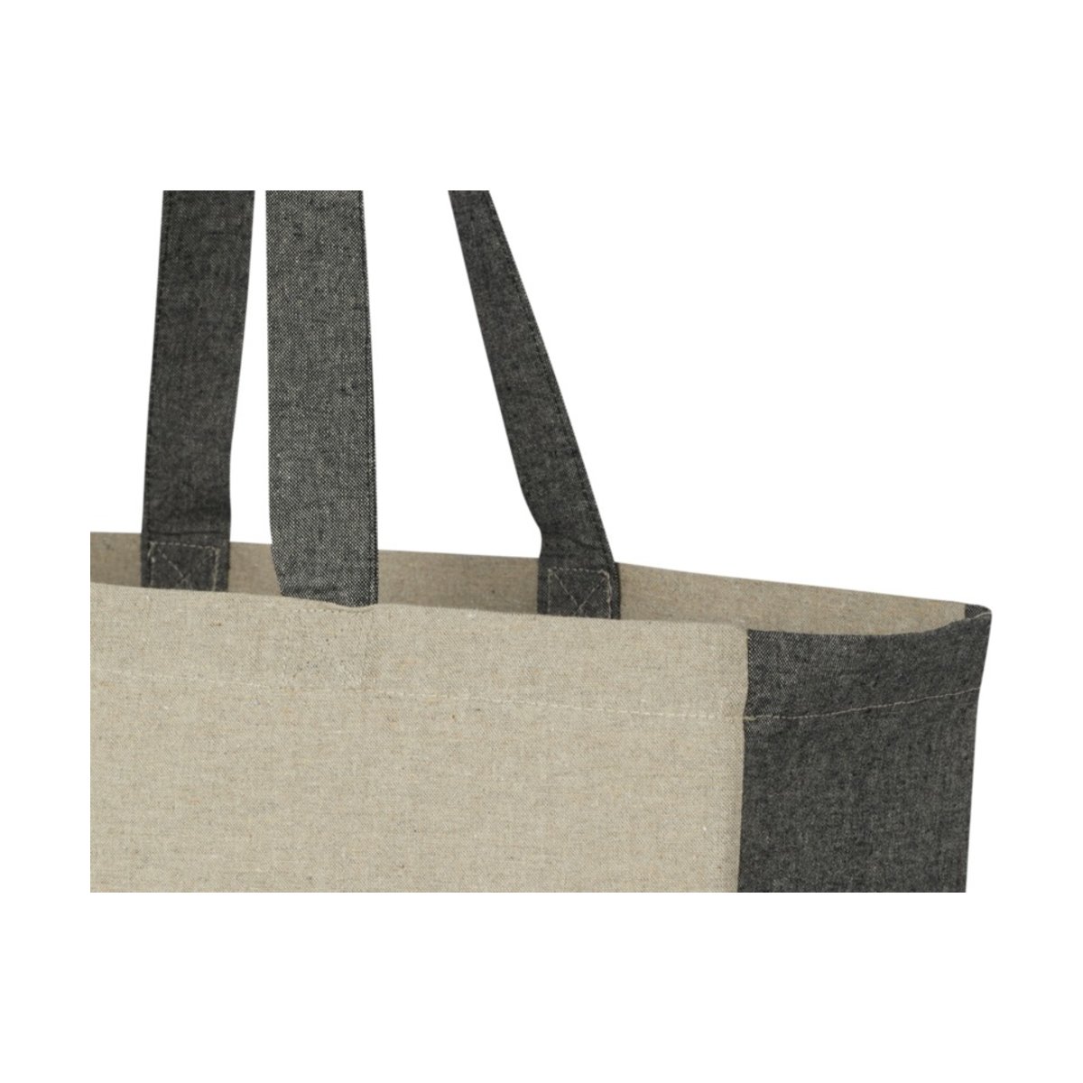 Pheebs torba na zakupy z płaskim dnem o pojemności 18 l z bawełny z recyklingu o gramaturze 190 g/m² i kontrastującymi bokami