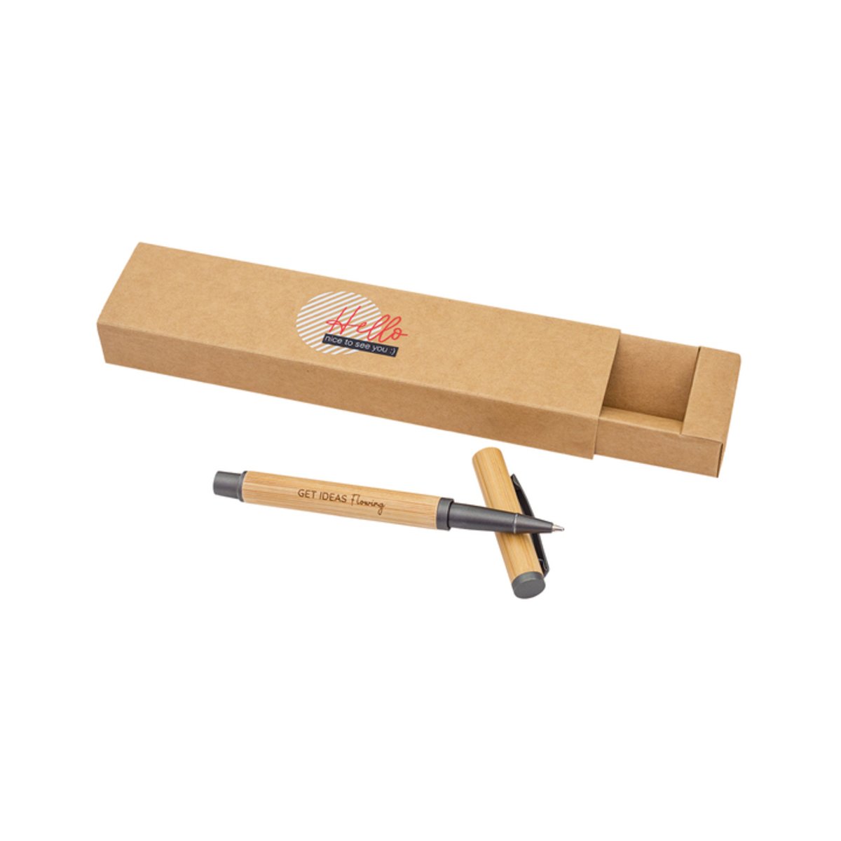 Bambusowy długopis w pudełku Machino