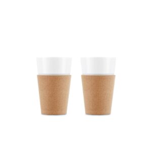 BISTRO 600. Zestaw 2 kubków ze świetnej jakości porcelany 600 mL - Naturalny