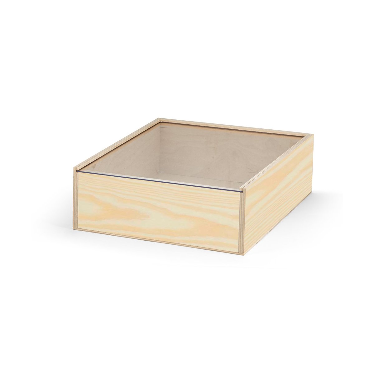 BOXIE CLEAR L. Drewniane pudełko L - Ciemny naturalny