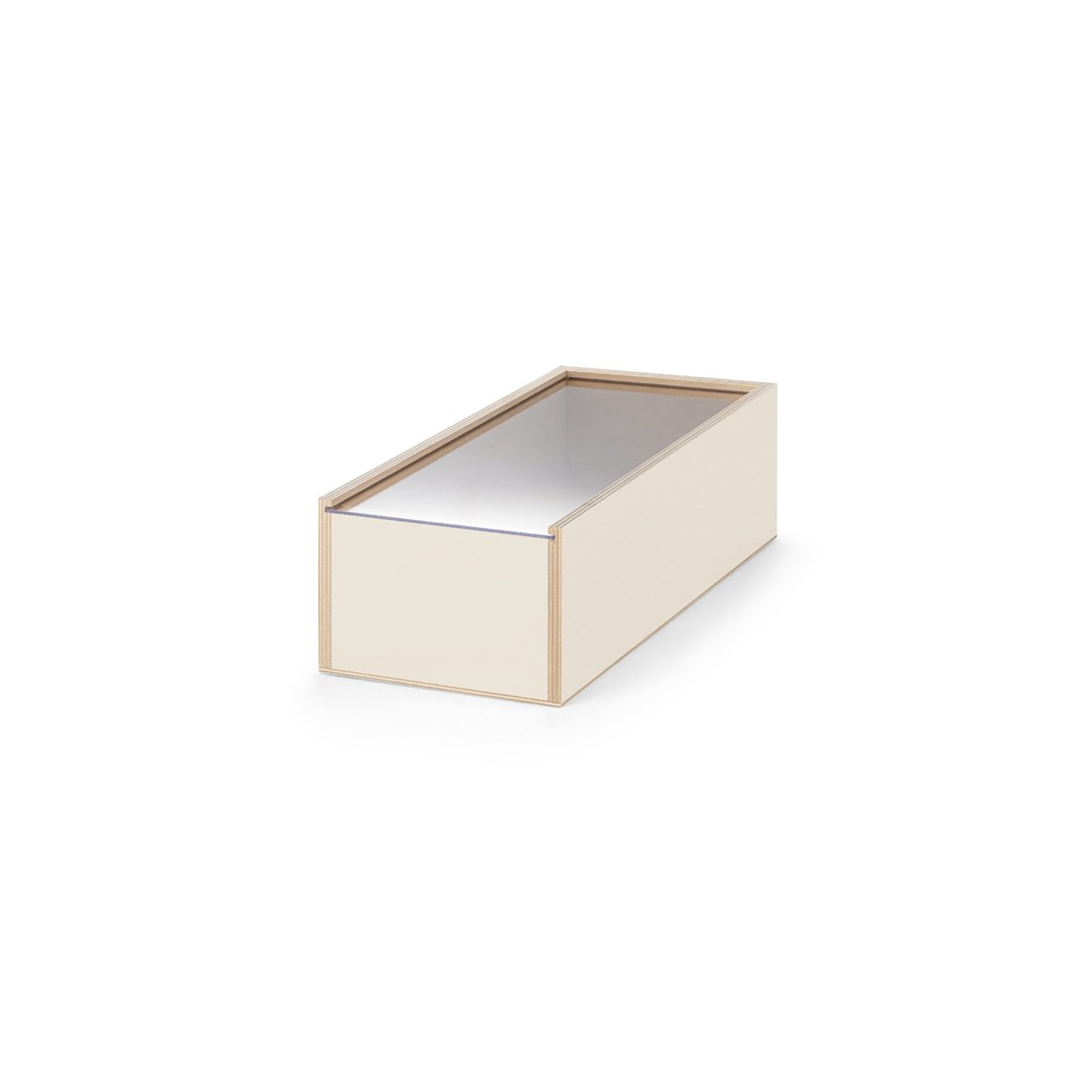 BOXIE CLEAR M. Drewniane pudełko M - Naturalny