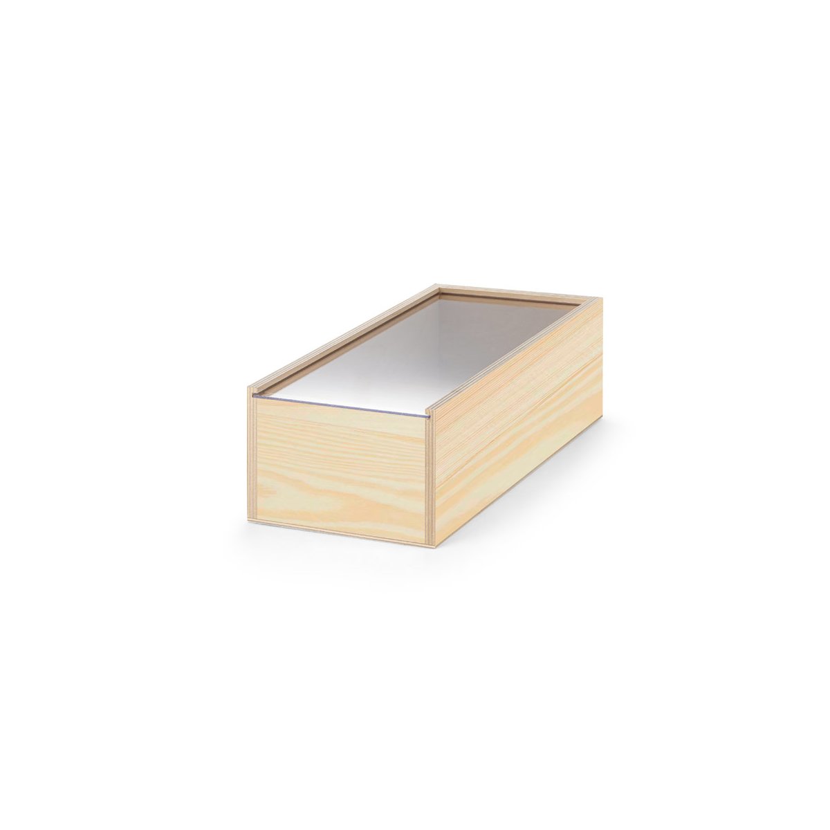 BOXIE CLEAR M. Drewniane pudełko M - Ciemny naturalny