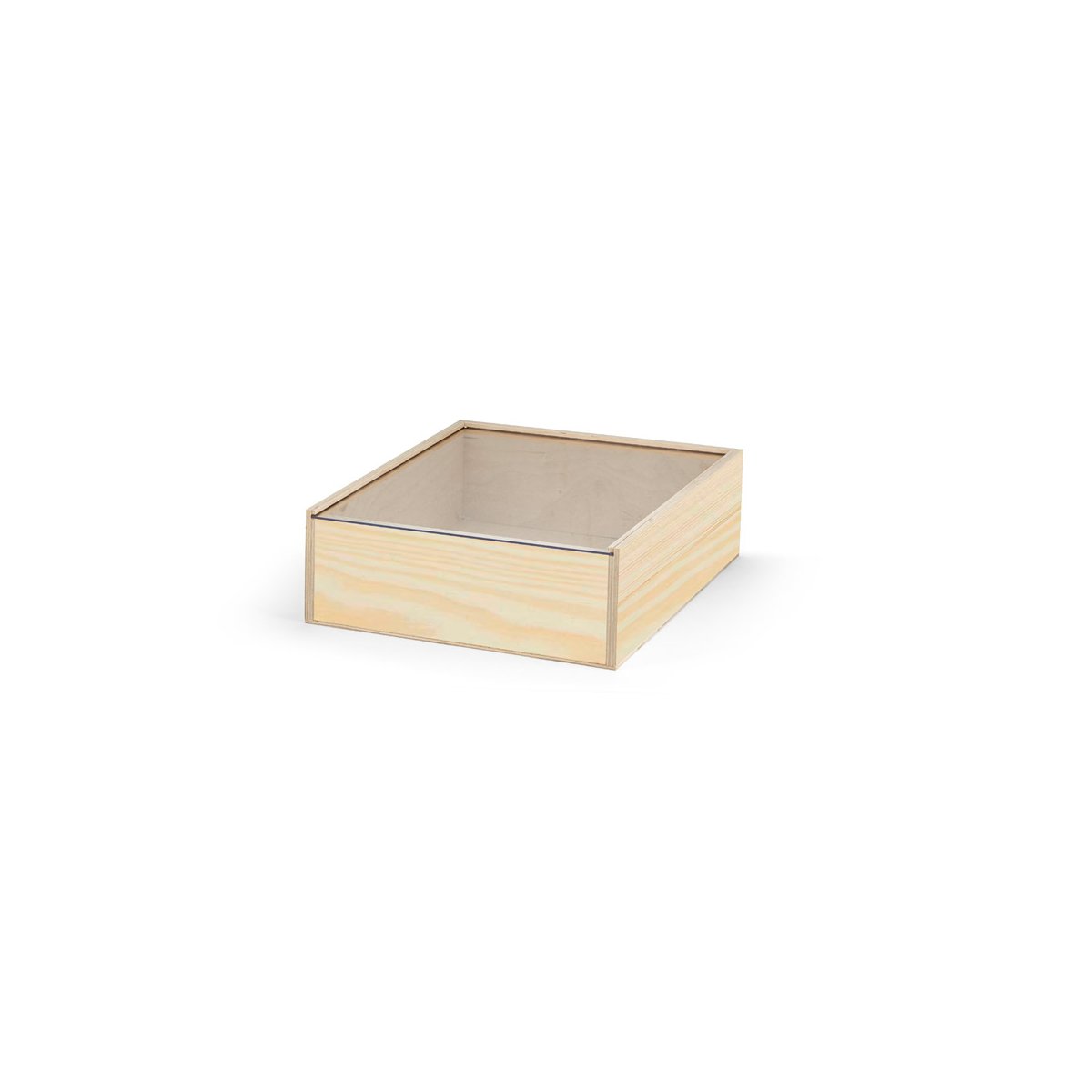 BOXIE CLEAR S. Drewniane pudełko S - Ciemny naturalny
