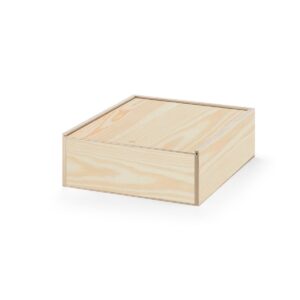 BOXIE WOOD L. Drewniane pudełko L - Ciemny naturalny