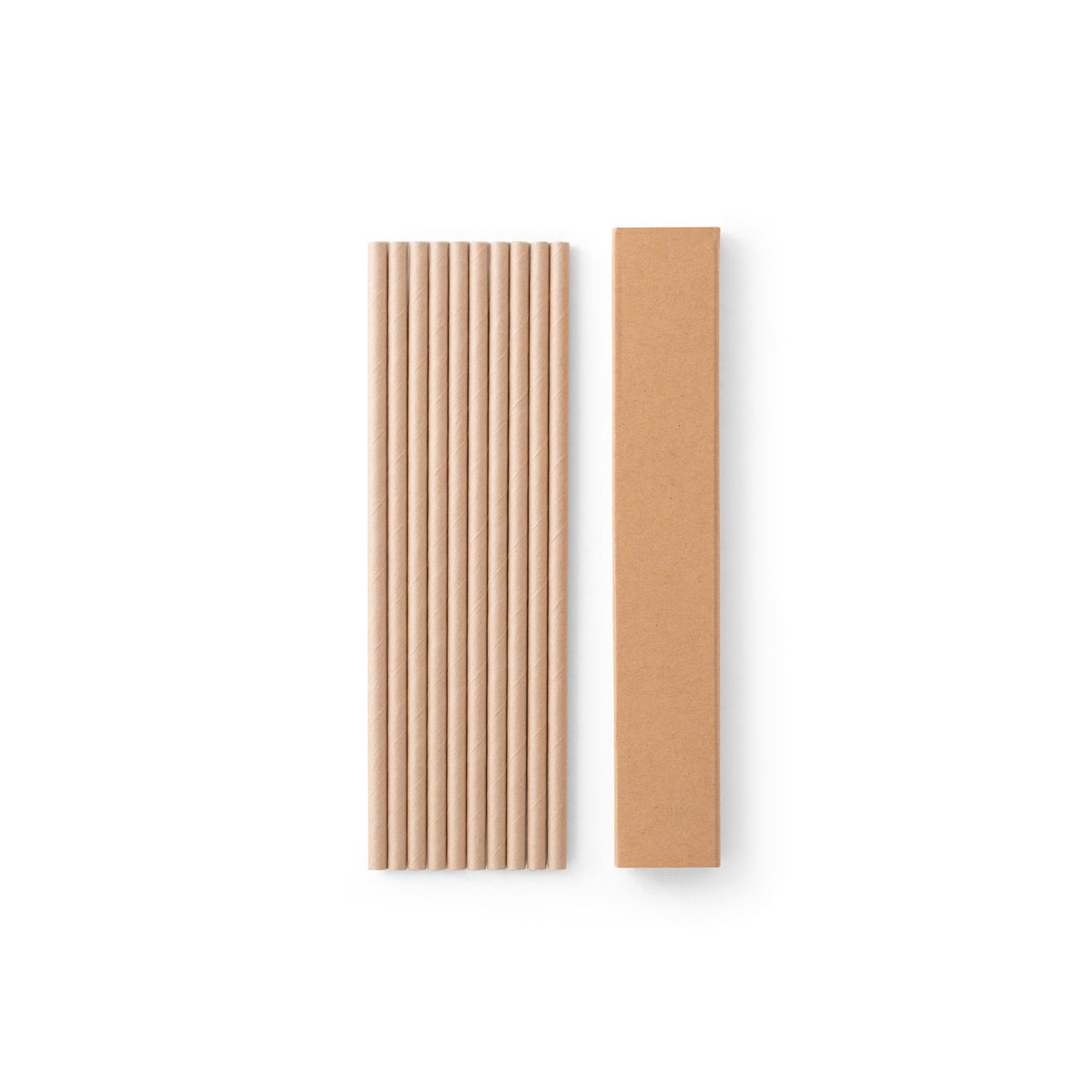 lamone-zestaw-10-slomek-z-papieru-kraftowego-SE94098-3 LAMONE. Zestaw 10 słomek z papieru kraftowego - Naturalny