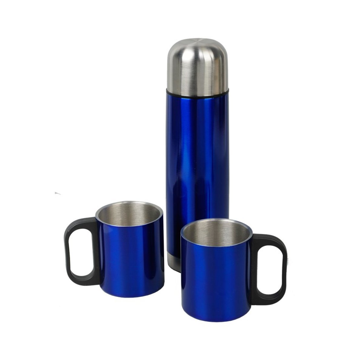 metalowy-termos-picnic-480-ml-2-kubki-niebieskisrebrny Metalowy termos Picnic 480 ml + 2 kubki