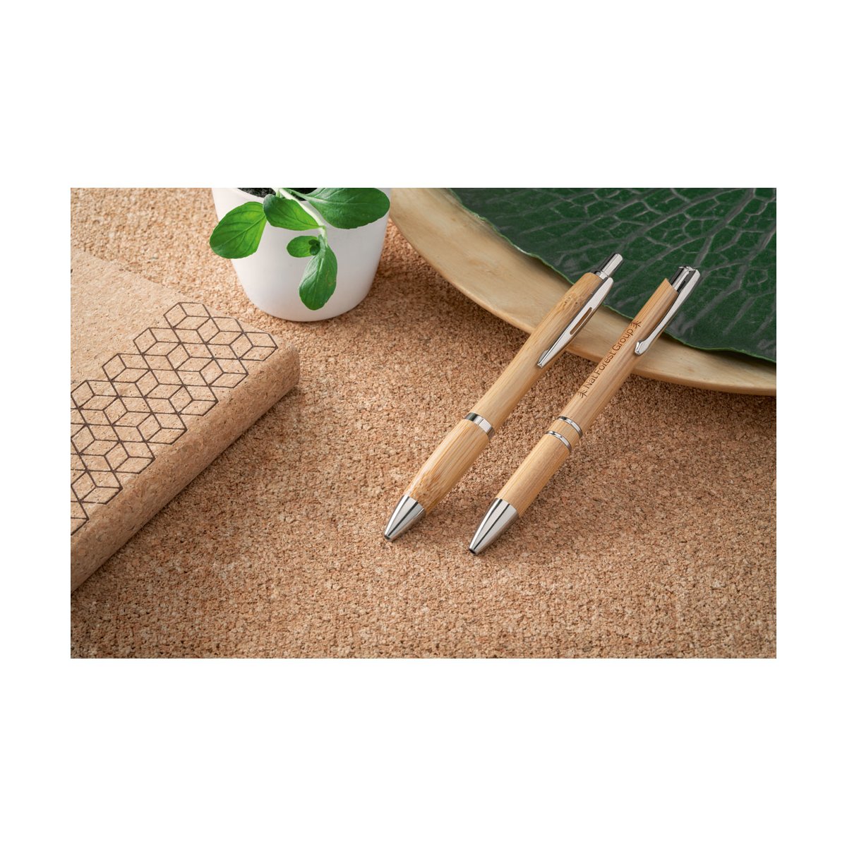 NICOLE Bambusowy długopis
