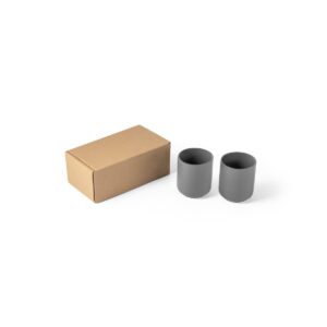 OWENS. Zestaw ceramicznych kubków - Ciemny szary