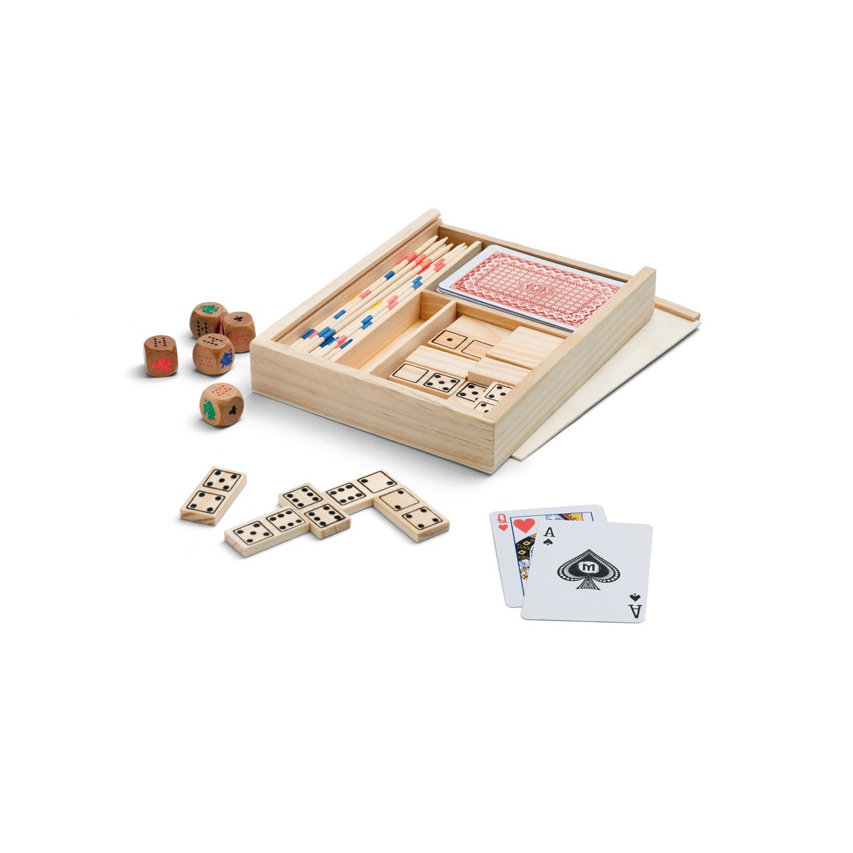 playtime-zestaw-gier-4-w-1-SE98001-1 PLAYTIME. Zestaw gier 4 w 1 - Jasny naturalny