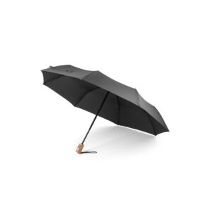 RIVER. Składany parasol rPET - Czarny