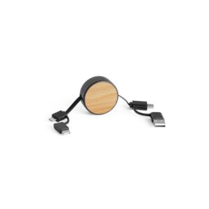 RUBINS. Zwijany kabel 5 w 1 - Czarny