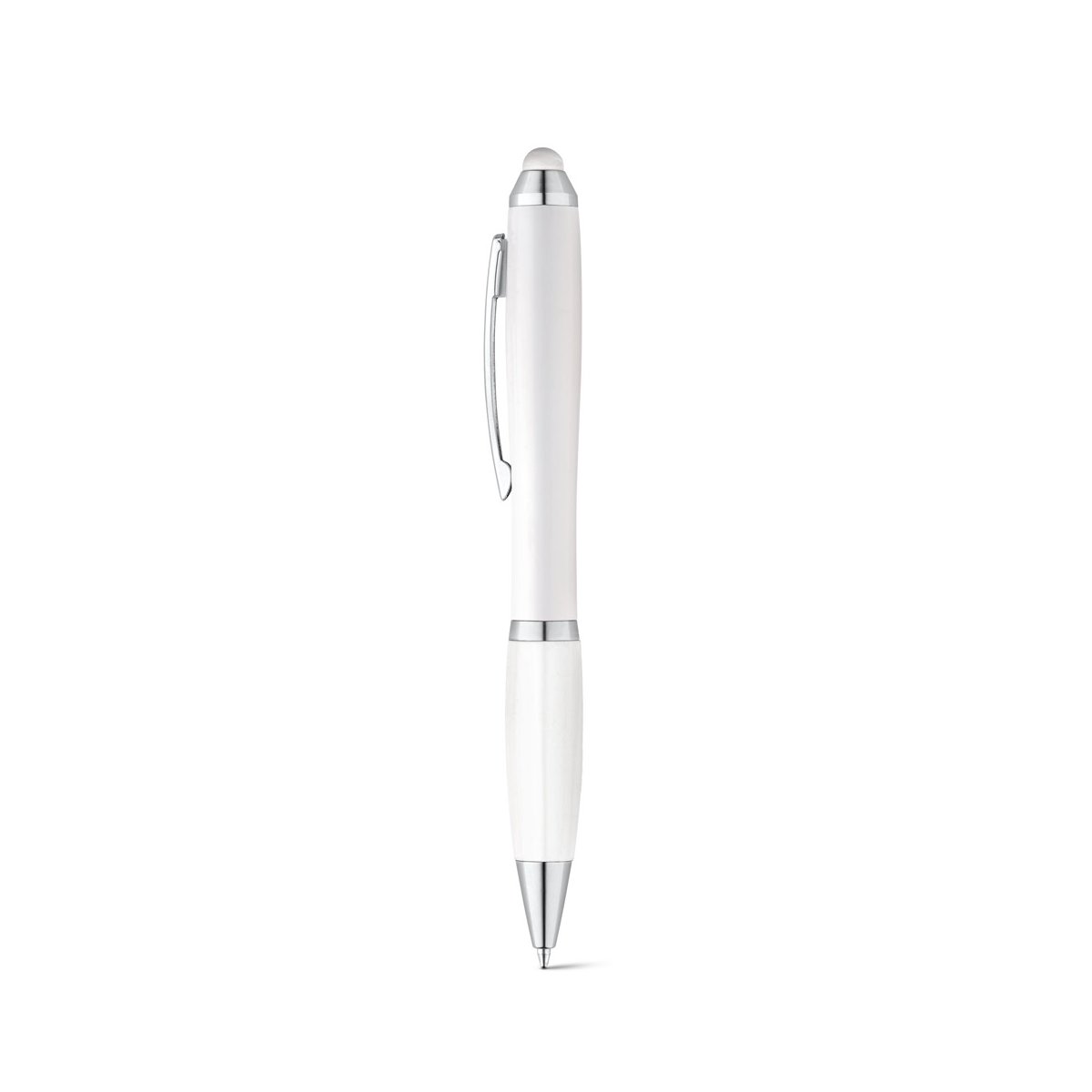 SANS BK. Długopis z metalowym klipsem - Biały