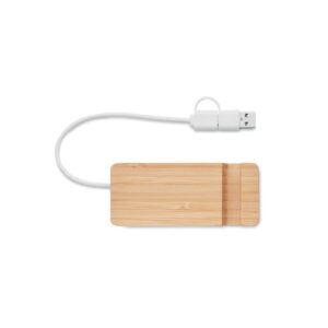4-portowy bambusowy hub USB