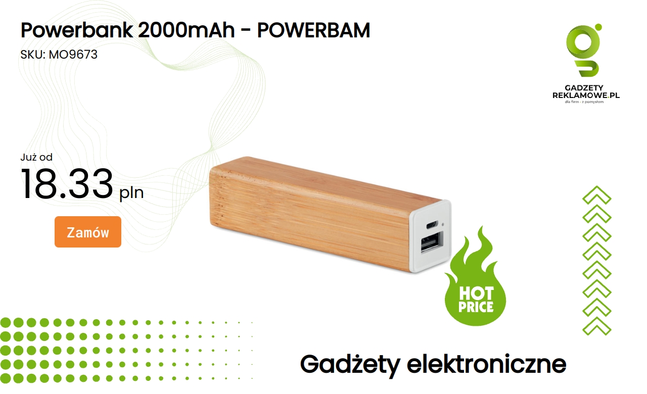 Powerbank 2000mAh - POWERBAM Powerbank 2000mAh model POWERBAM