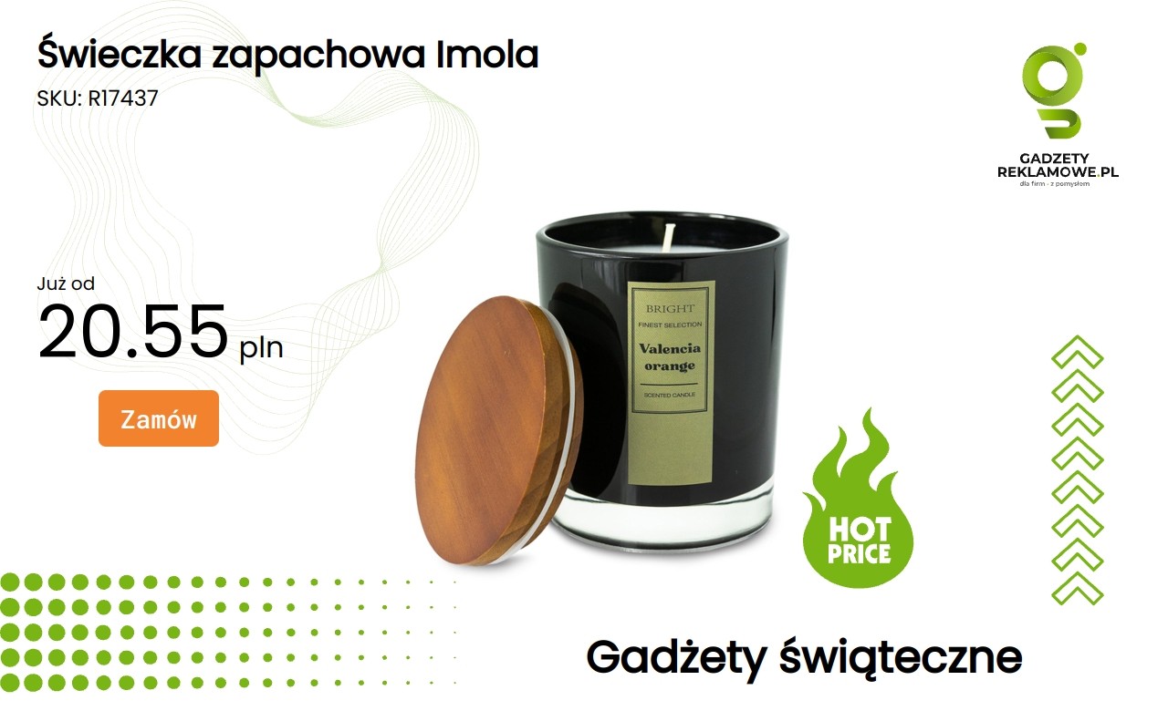 Świeczka zapachowa Imola Świeczka zapachowa Imola o relaksującym zapachu