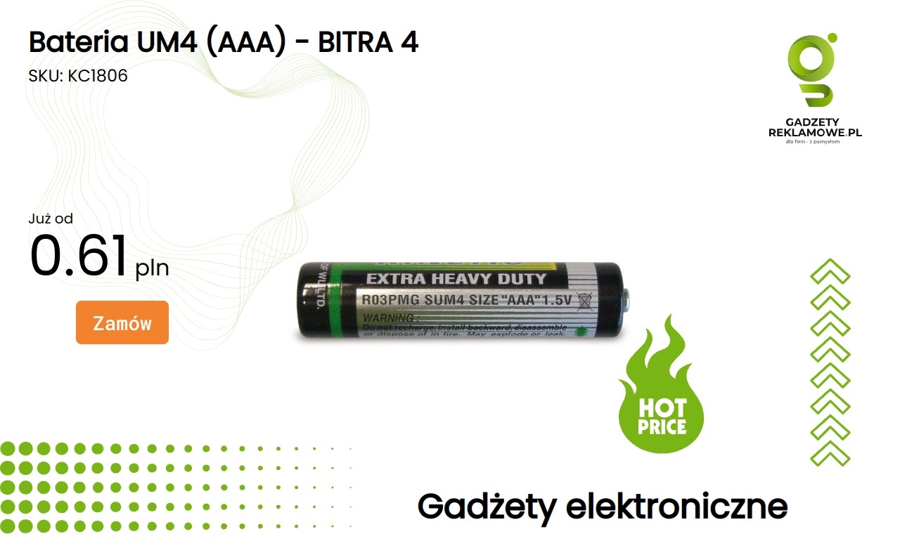Bateria UM4 (AAA) - BITRA 4 Bateria UM4 (AAA) BITRA 4