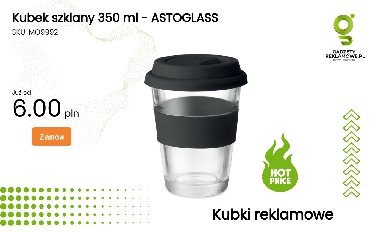 Kubek szklany ASTOGLASS o pojemności 350 ml