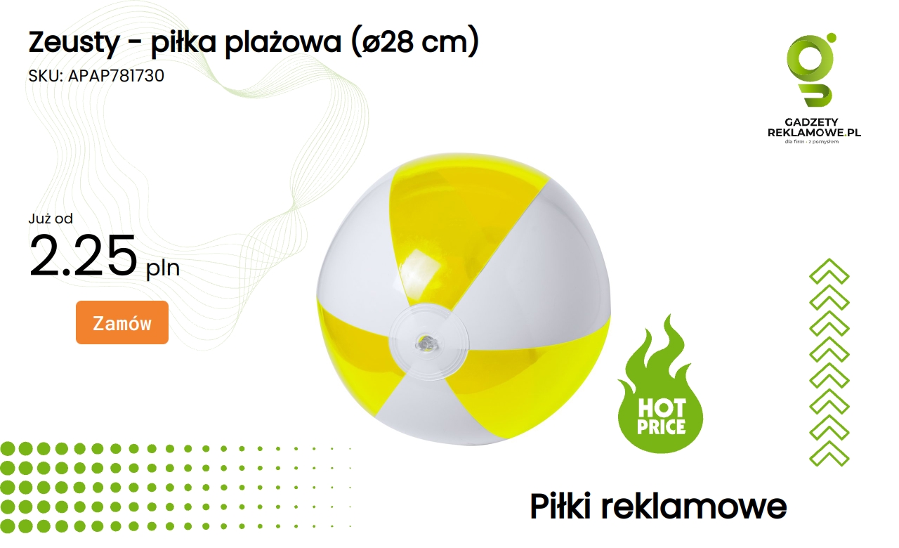 Zeusty - piłka plażowa (ø28 cm) Zeusty – piłka plażowa o średnicy 28 cm