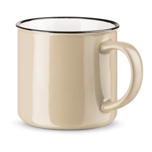 VERNON. Kubek ceramiczny 360 mL - Beżowy