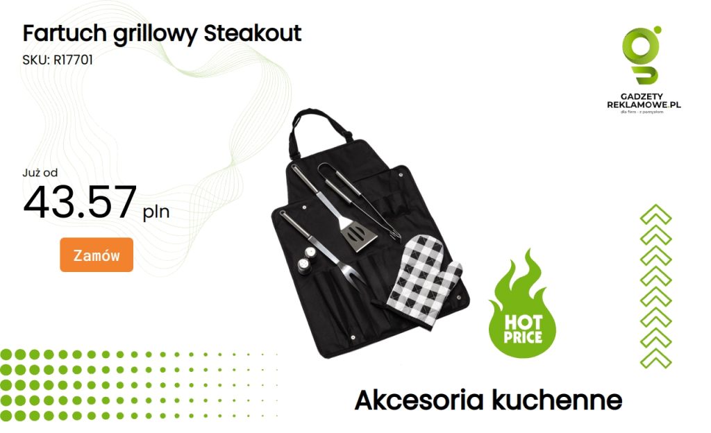 Notatnik bambusowy - BAMBLOC Fartuch grillowy Steakout idealny dla miłośników grillowania