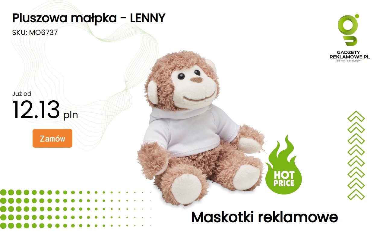 Pluszowa małpka - LENNY Pluszowa małpka o imieniu LENNY