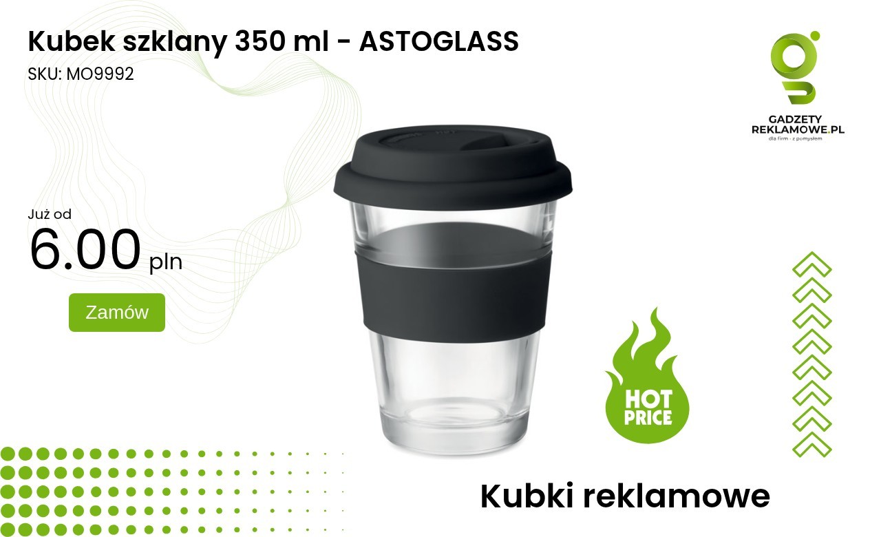 Kubek szklany o pojemności 350 ml marki ASTOGLASS