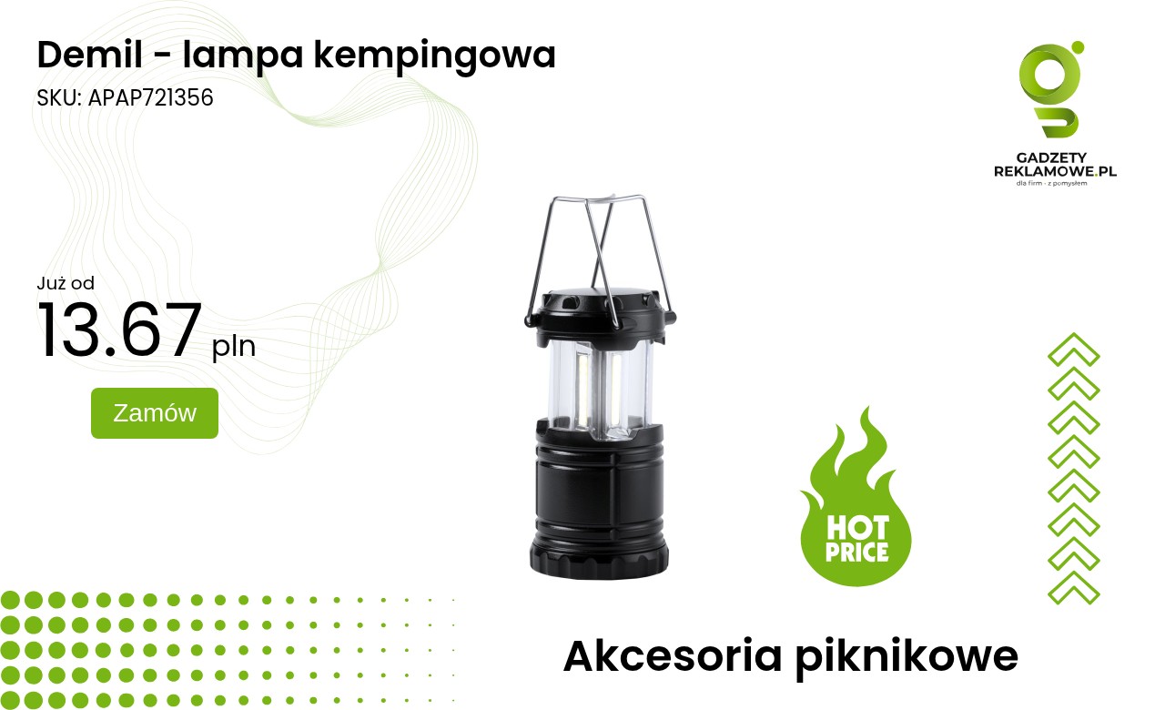 Demil - lampa kempingowa Demil lampa kempingowa do użytku na zewnątrz