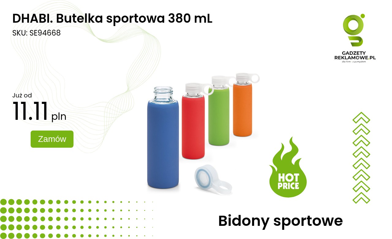 DHABI. Butelka sportowa 380 mL DHABI Butelka sportowa 380 mL