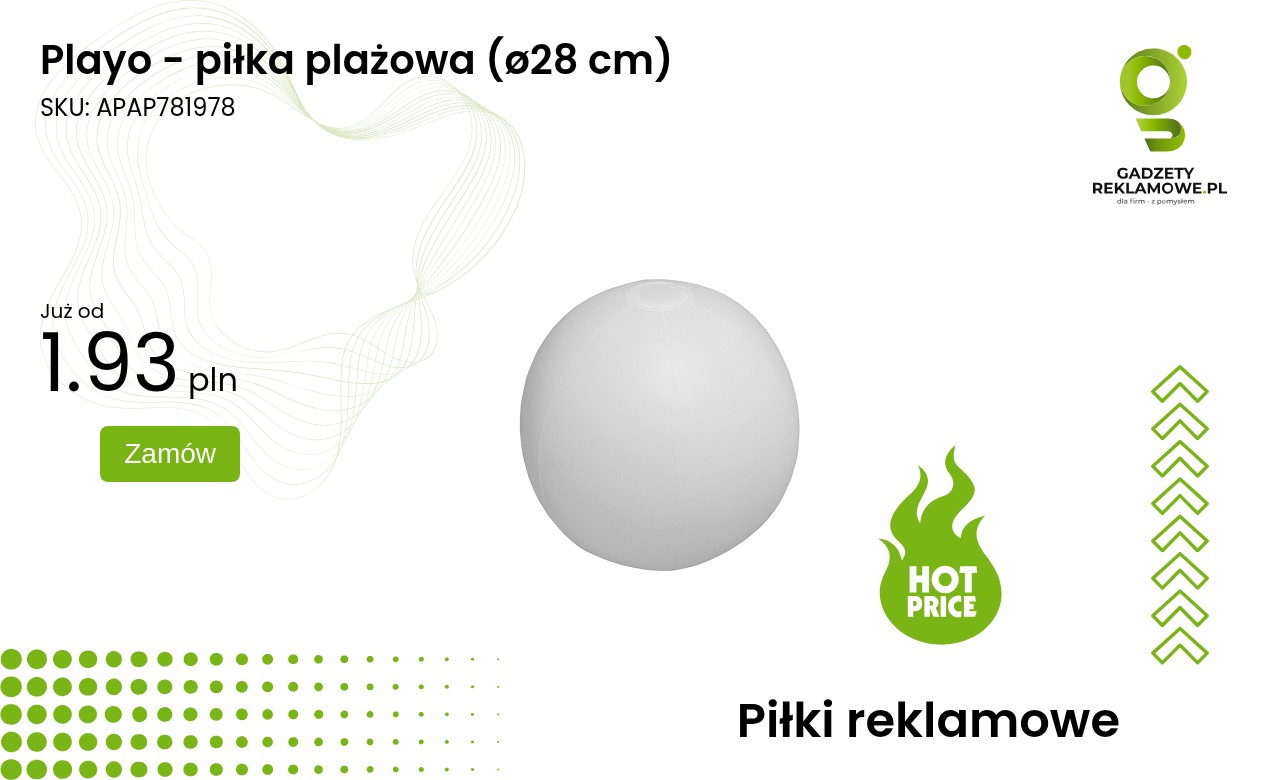Playo - piłka plażowa (ø28 cm) Playo – piłka plażowa o średnicy 28 cm