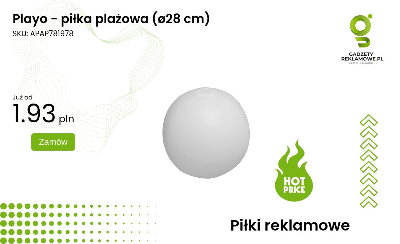 Piłka plażowa Playo o średnicy 28 cm