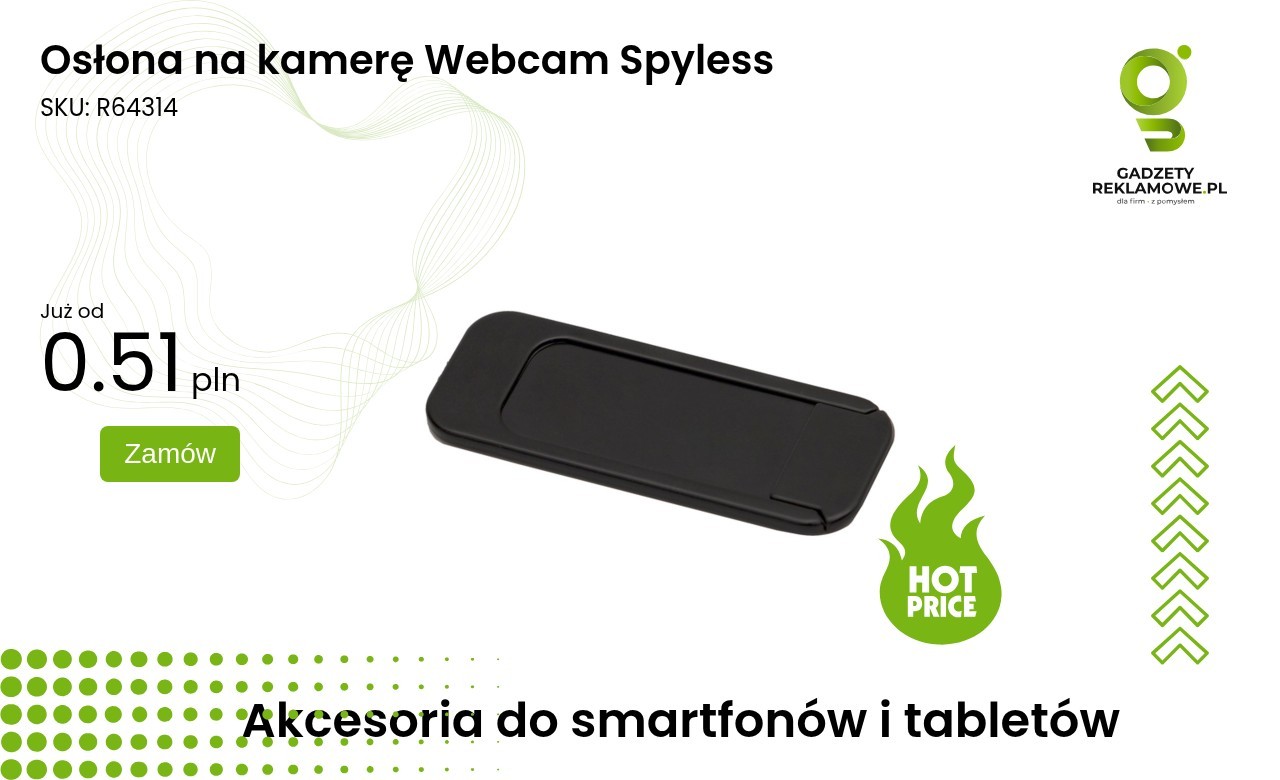 Osłona na kamerę Webcam Spyless Osłona na kamerę Webcam Spyless do ochrony prywatności