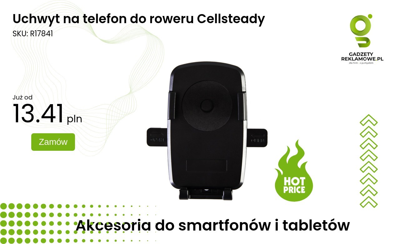 Uchwyt na telefon do roweru Cellsteady idealny na wycieczki rowerowe
