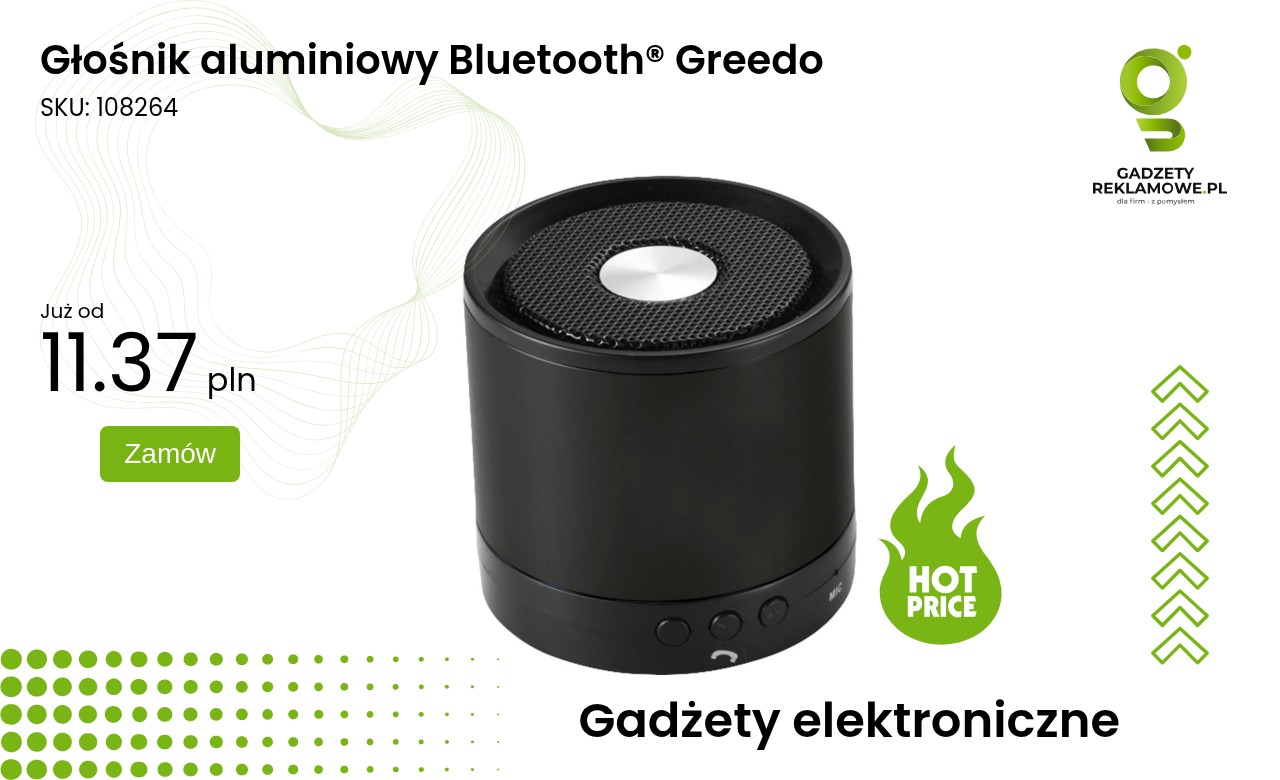 Głośnik aluminiowy Bluetooth® Greedo głośnik aluminiowy Bluetooth Greedo
