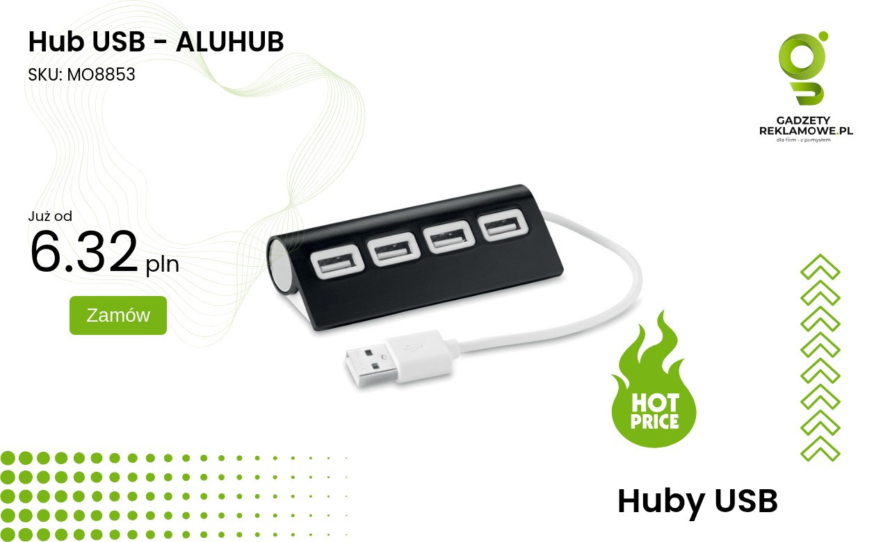 Hub USB - ALUHUB Hub USB ALUHUB z aluminium