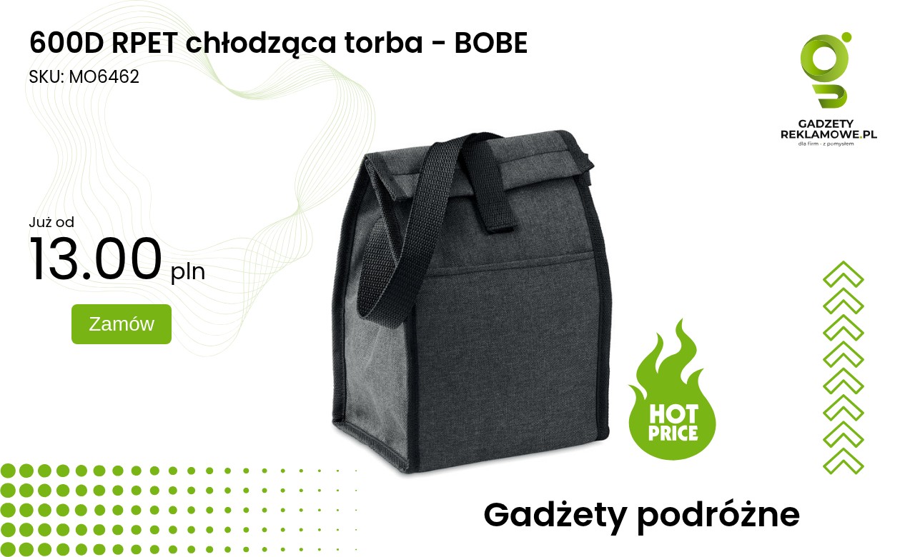 600D RPET chłodząca torba - BOBE Torba chłodząca BOBE z materiału RPET 600D
