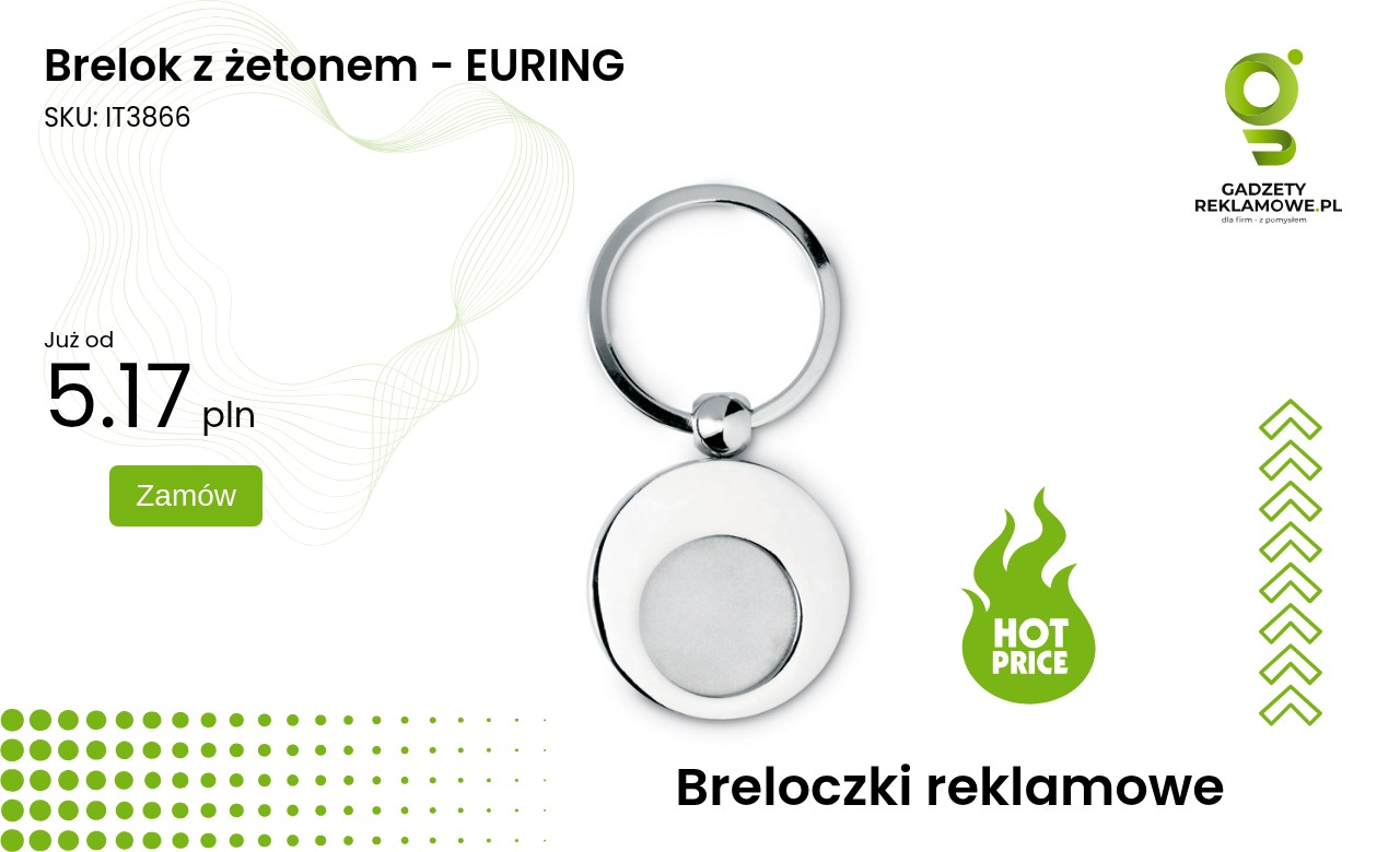 Brelok z żetonem - EURING Brelok z żetonem na zakupy EURING