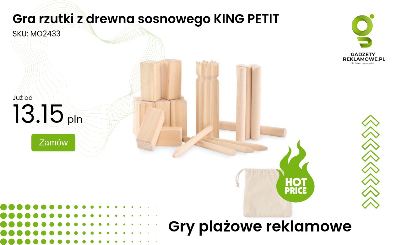 Gra rzutki z drewna sosnowego KING PETIT Gra rzutki z drewna sosnowego KING PETIT