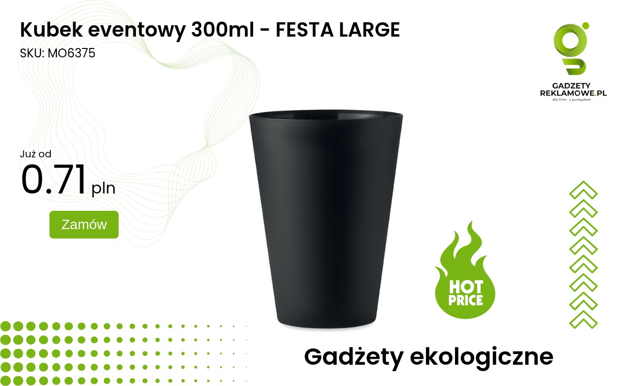 Kubek eventowy 300ml - FESTA LARGE Kubek eventowy FESTA LARGE o pojemności 300 ml