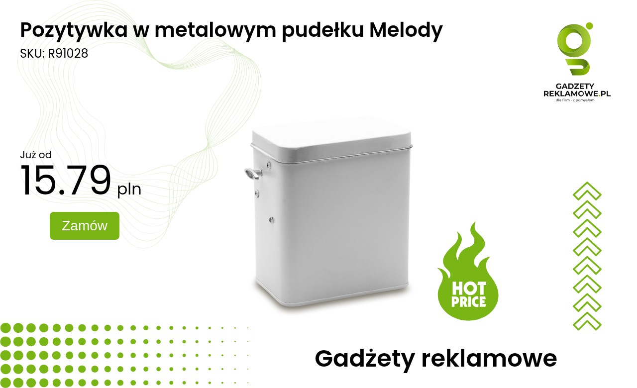 Pozytywka w metalowym pudełku Melody Pozytywka w metalowym pudełku o nazwie Melody