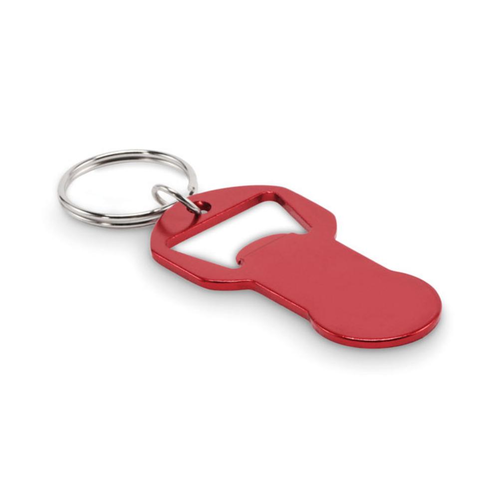Aluminiowy brelok z otwieraczem CLAVE – czerwony mo2793-05 Aluminiowy brelok z otwieraczem CLAVE - czerwony