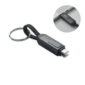 Brelok z kablem 60W KEYSTO - czarny