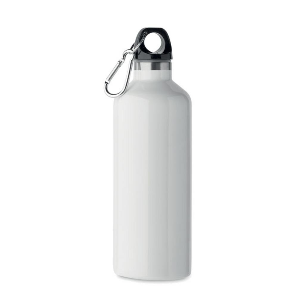 Butelka dwuścienna 500 ml CARABI – biała mo2336-06 Butelka dwuścienna 500 ml CARABI - biała