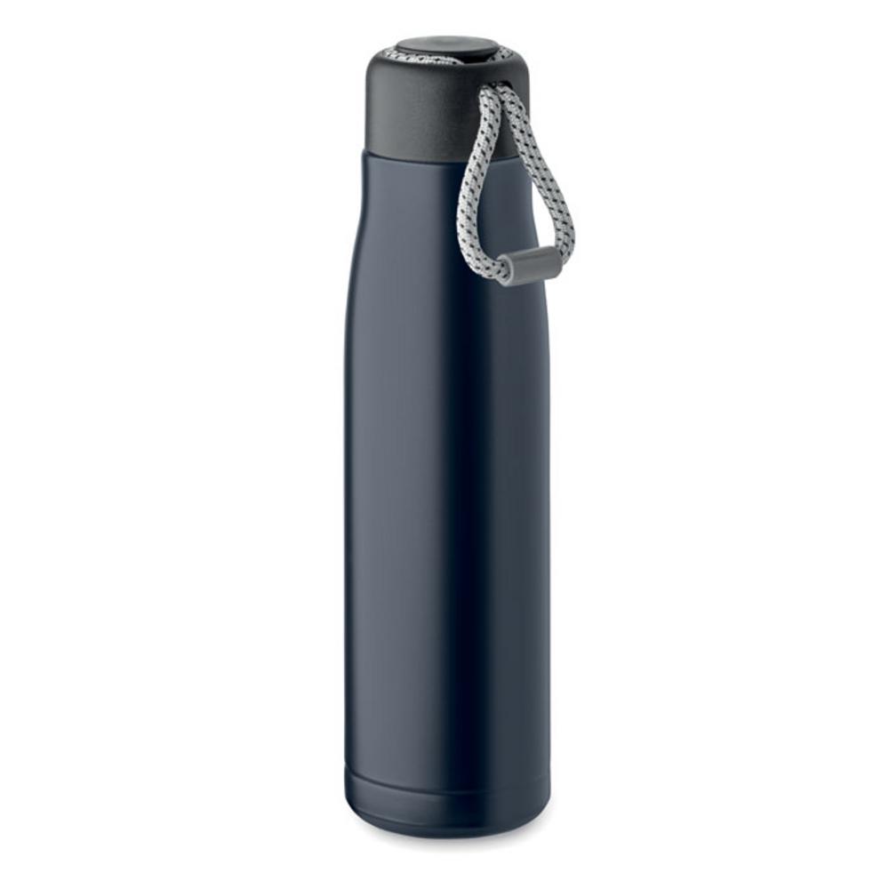 Butelka dwuścienna 500 ml CORDLE – ciemnogranatowa mo2413-85 Butelka dwuścienna 500 ml CORDLE - ciemnogranatowa